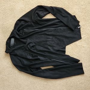Blank NYC faux suede front drape jacket, size small